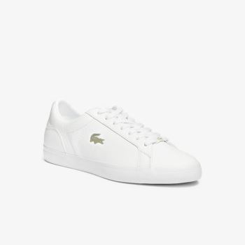 Lacoste Lerond Leather and Synthetic Sneakers - Tenisky Pánské Bílé | CZ-uriZmt